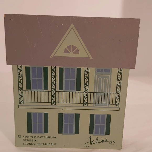 Vintage 1993 The Cat's Meow Stone's Restaurant Shelf Sitter - Picture 3 of 7